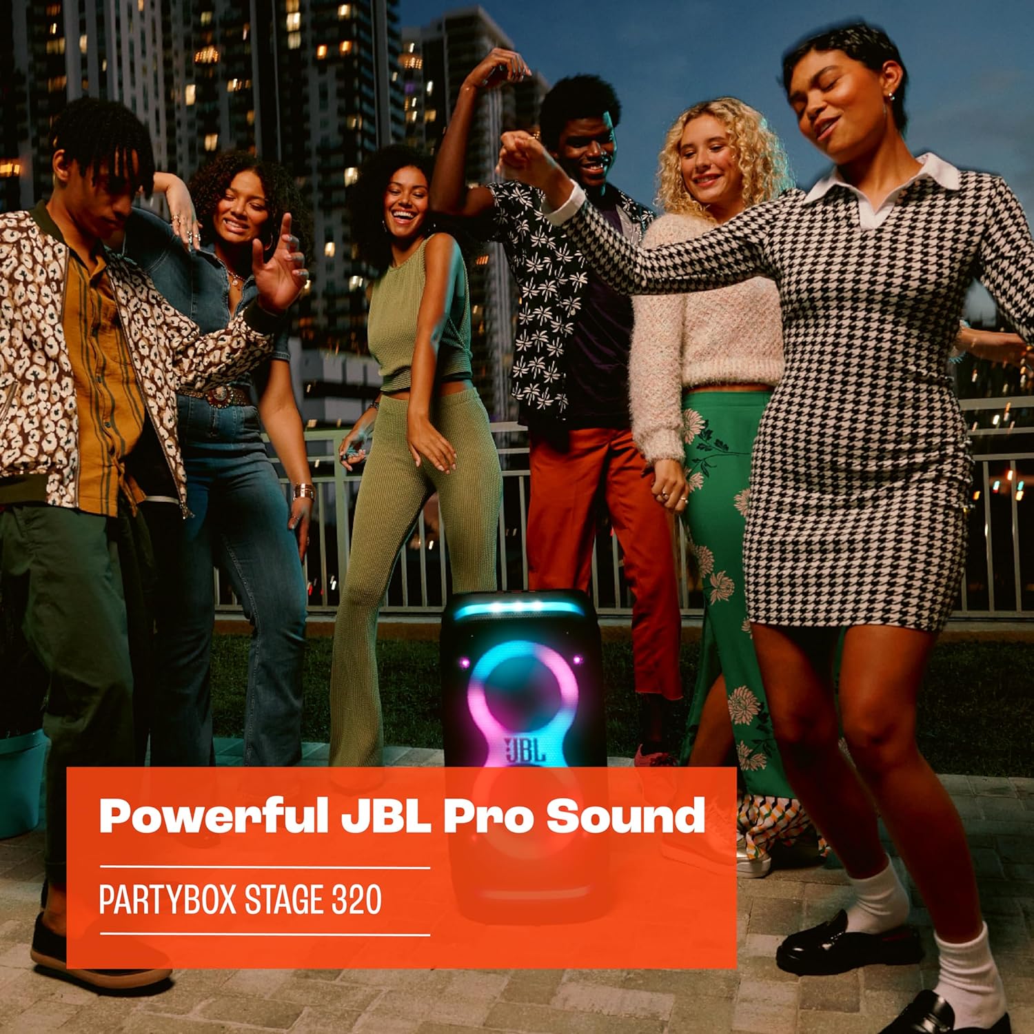 🔊 JBL PartyBox Stage 320 – Caixa de Som Bluetooth Potente com Rodas e Show de Luzes - Image 6