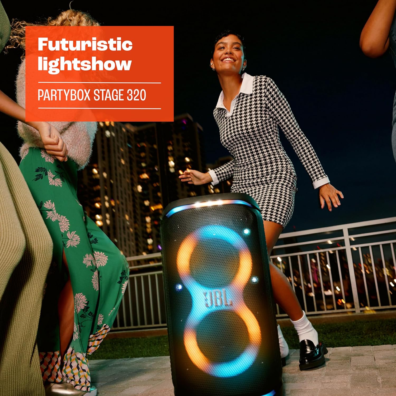 🔊 JBL PartyBox Stage 320 – Caixa de Som Bluetooth Potente com Rodas e Show de Luzes - Image 5