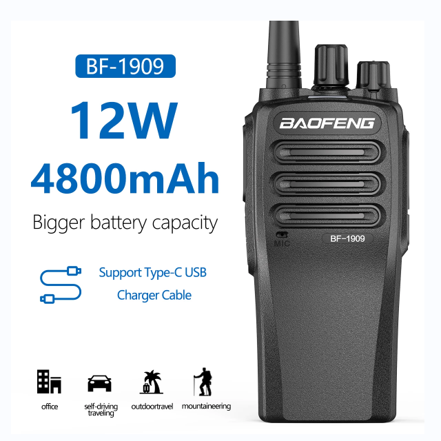BAOFENG 1909 – Rádio UHF Portátil de Alta Potência - Image 3