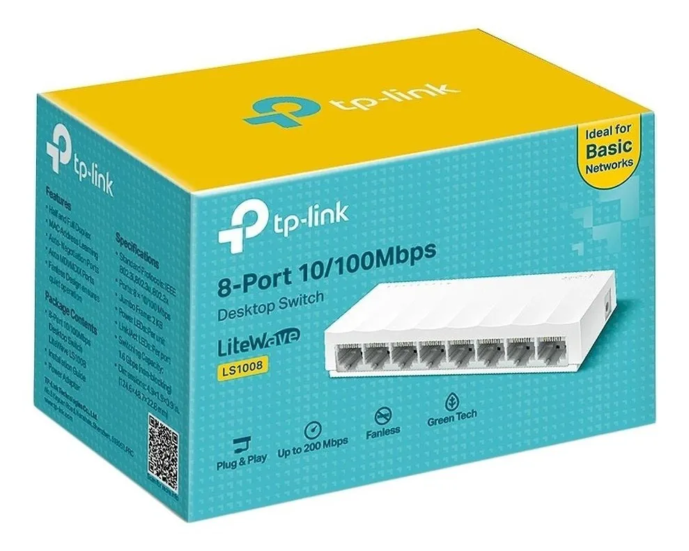 Switch de Mesa 8 Portas Fast 10/100Mbps TP-Link LS1008
