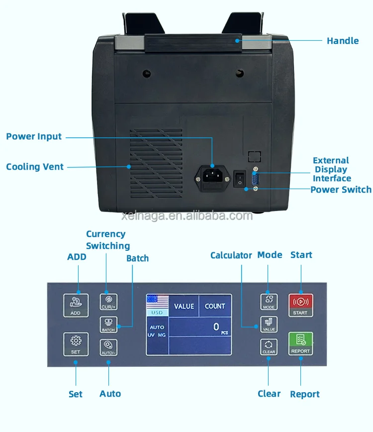 KT-5800 – Máquina de Contagem de Dinheiro Vertical - Image 2