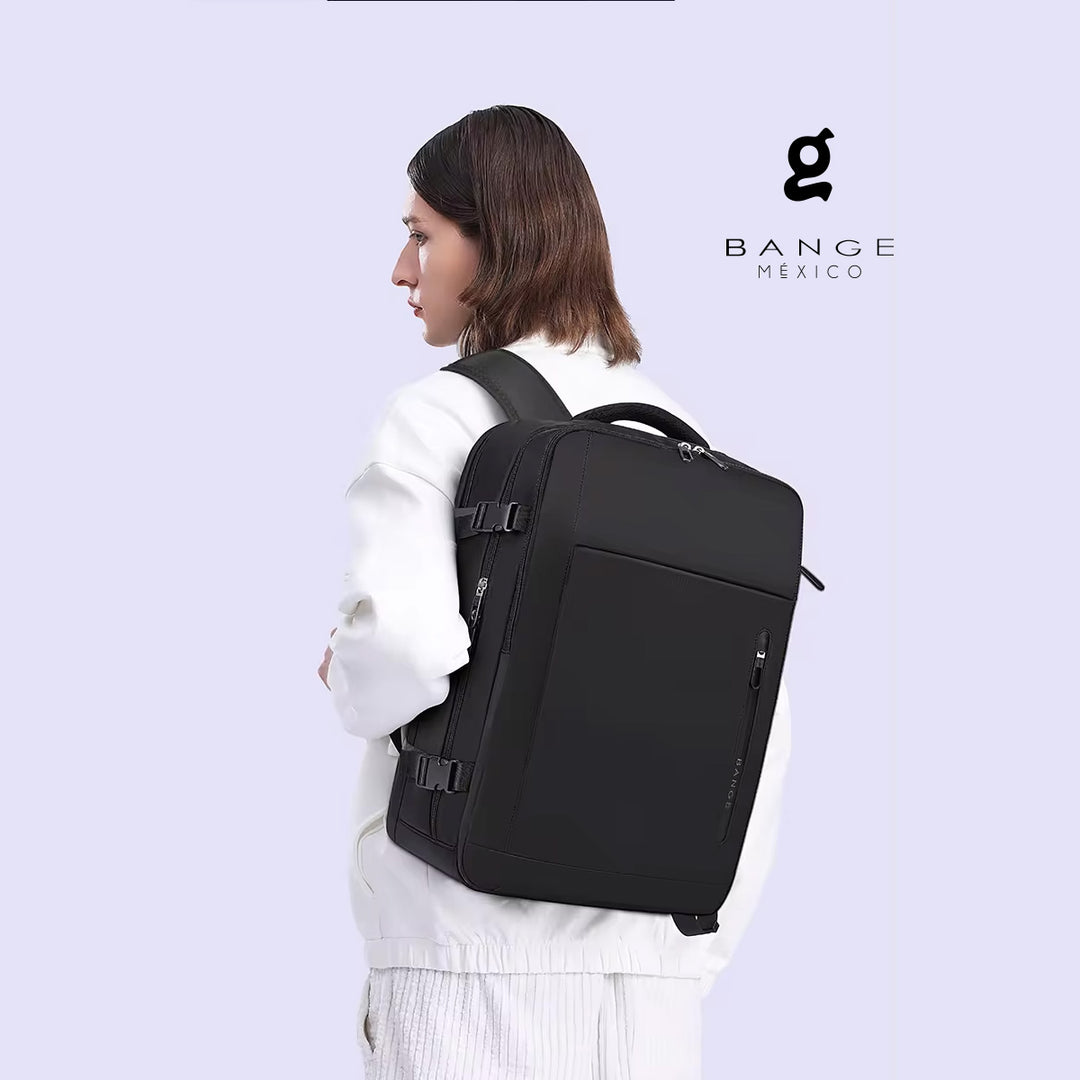 Mochila de Viagem Bange BG-1801 com Compartimento para Laptop de 15,6" – Resistente à Água – Cinza/Preta - Image 4