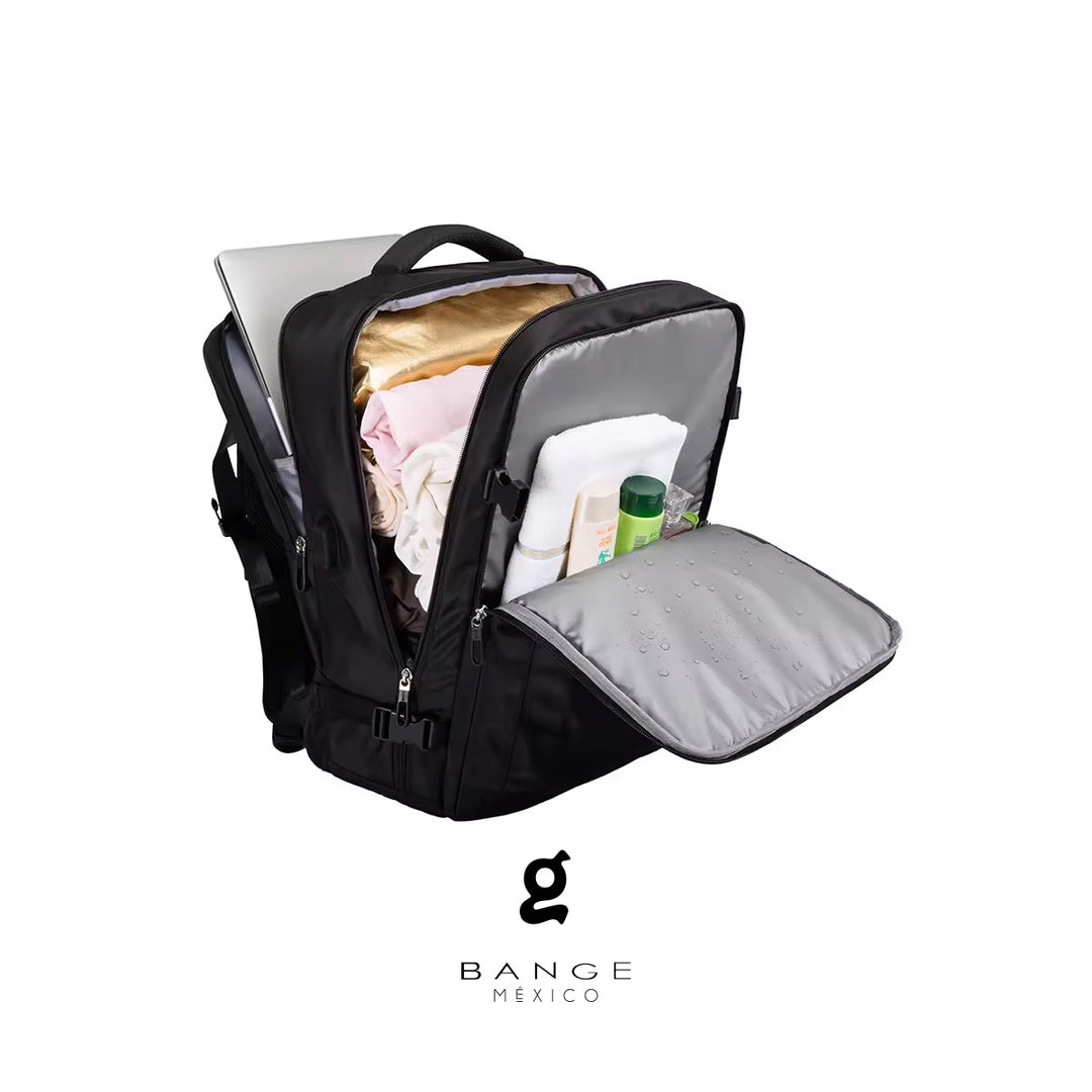 Mochila de Viagem Bange BG-1801 com Compartimento para Laptop de 15,6" – Resistente à Água – Cinza/Preta - Image 2