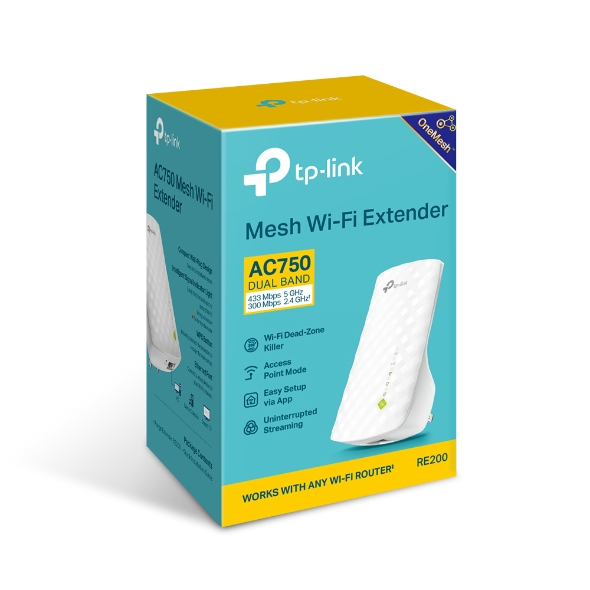 TP-Link RE200 – AC750 Mesh Wi‑Fi Range Extender