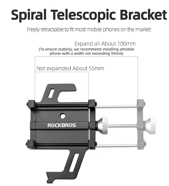 📱 Suporte de Telefone ROCKBROS 25210030004 – Segurança e Estabilidade para Suas Pedaladas e Viagens - Image 3