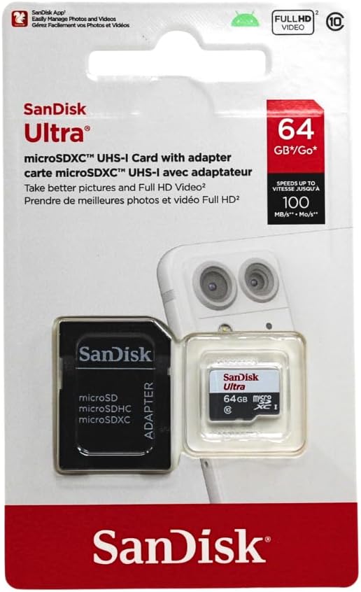Carrinhoão SanDisk Ultra microSDXC 64GB SD Class 10