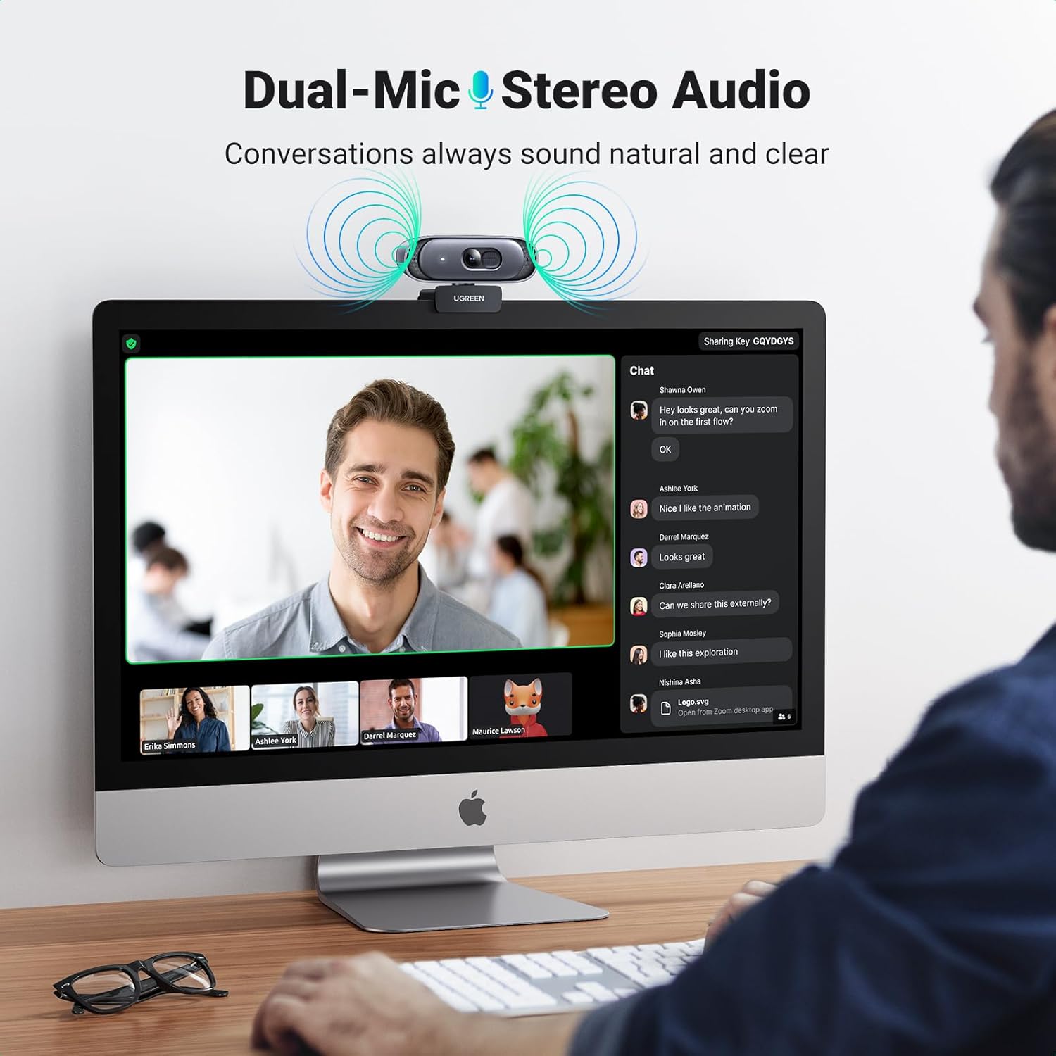 UGREEN Webcam 2K com Capa de Privacidade - Image 5