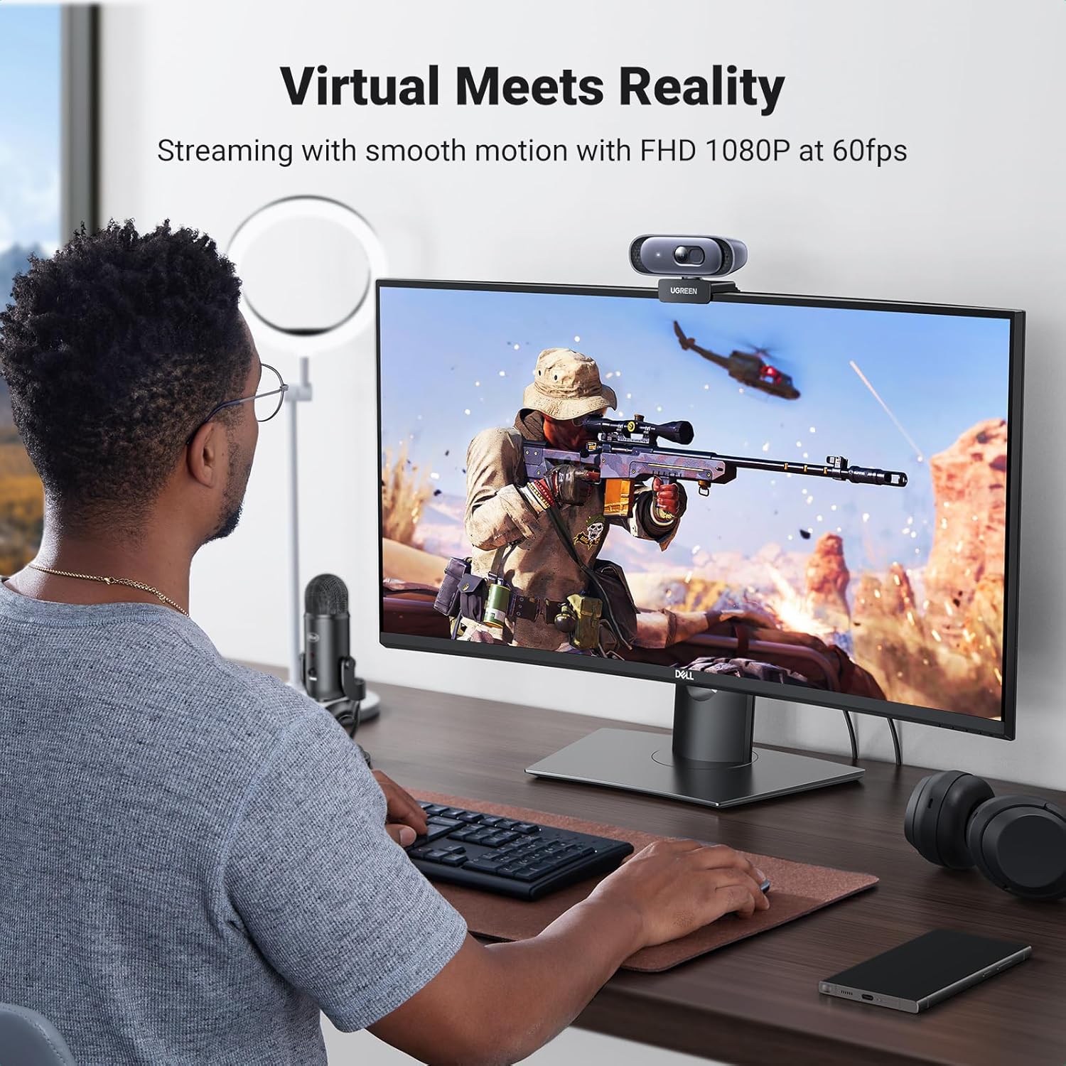 UGREEN Webcam 2K com Capa de Privacidade - Image 6