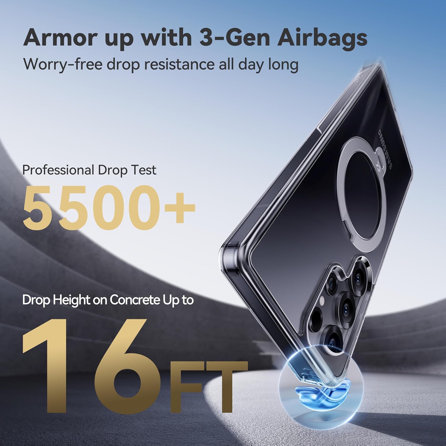 BL038 – Capa Transparente Magnética com Suporte Rotativo 360° para Samsung Galaxy S25 / S25 Ultra - Image 4