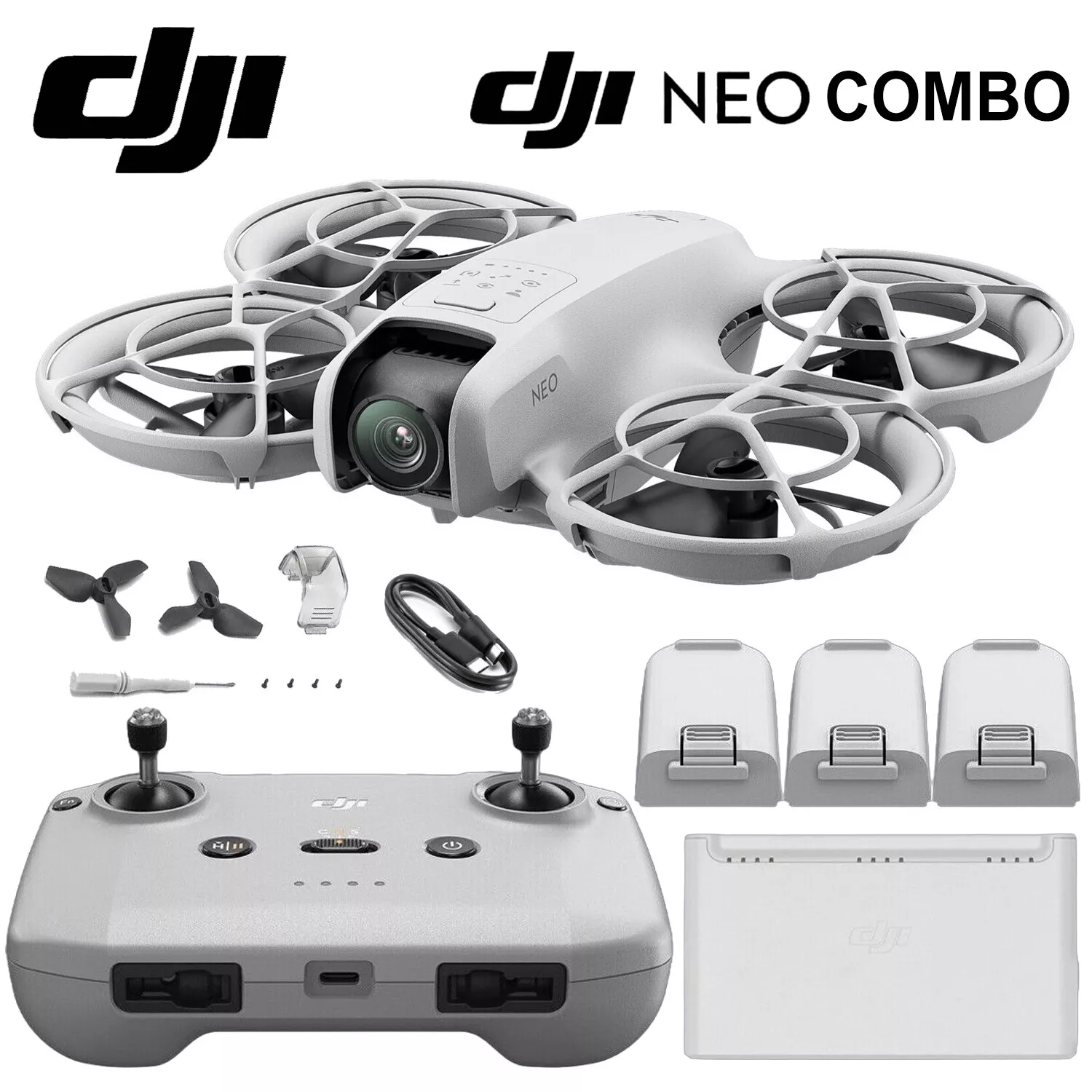 Mini Drone DJI Neo Fly More Combo (4K - Autonomia: 18 min - Branco)