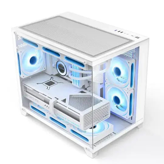 PC Gamer Huntkey S960 X White – Intel Core i7-13700, RTX 4060 8GB, 32GB RAM, SSD 1TB - Image 3
