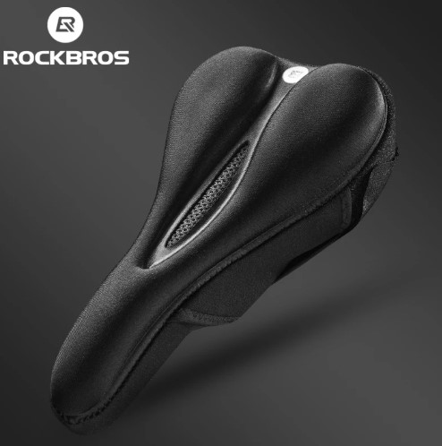 Capa de Assento de Bicicleta Rockbros LF047-B em Silicone Gel – Tamanho L – Preto