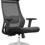 Cadeira de Escritório STEVEN-H com Encosto Alto e Apoio de Braço Ajustável 2D