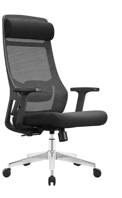 Cadeira de Escritório STEVEN-H com Encosto Alto e Apoio de Braço Ajustável 2D