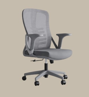 Cadeira de Escritório Ergonómica Nicole-M (Grey Frame) com Encosto Médio - Image 3