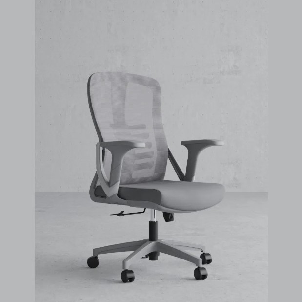 Cadeira de Escritório Ergonómica Nicole-M (Grey Frame) com Encosto Médio