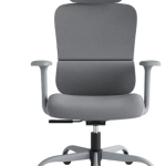 Cadeira Giratória de Escritório Ergonómica E392-HG com Encosto Alto em Tela e Apoio de Cabeça 3D