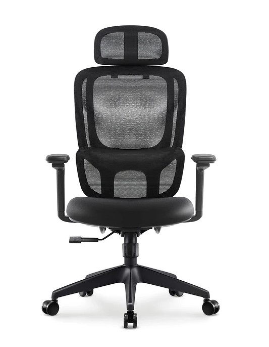 Cadeira de Escritório com Encosto Alto em Tela e Apoio de Cabeça 3D Carson (Black Frame) - Image 2