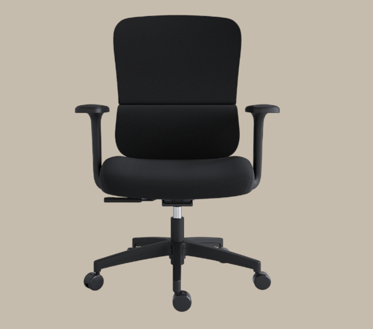 Cadeira Giratória de Escritório Ergonómica E392-M com Encosto Médio em Tela