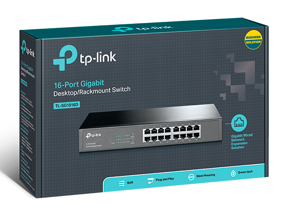 TP-LINK TL-SG1016D – Switch Desktop 16 Portas Gigabit