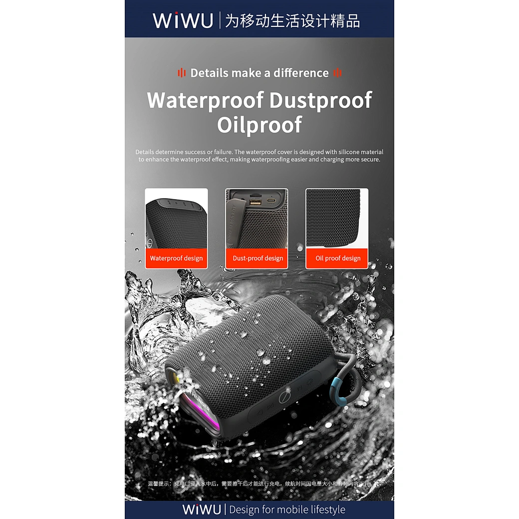 WiWU Thunder Wireless Speaker P26 - Image 5