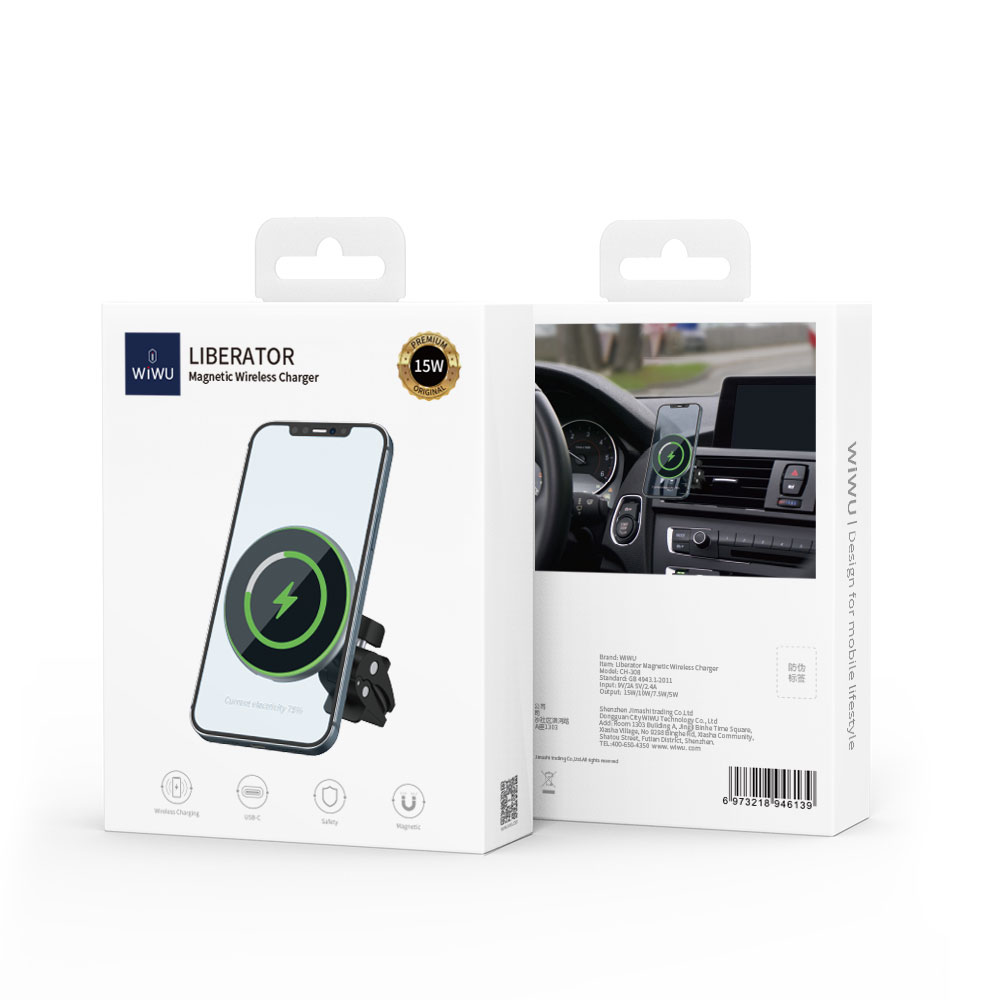 WiWU Liberator Magnetic Wireless Car Charger CH308 - Image 2