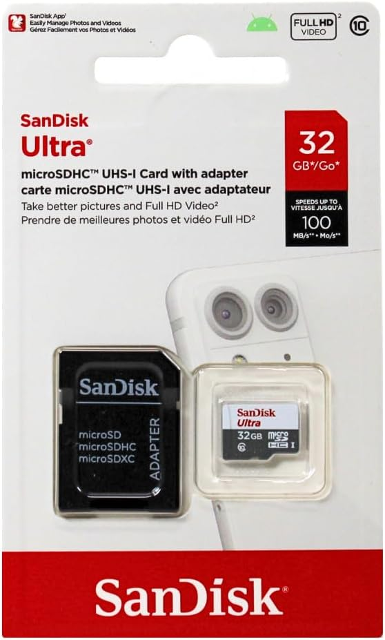 SanDisk Carrinhoão de Memória Ultra 32GB Micro SD HC Classe 10 – SDSQUNB-032G-GN3MN