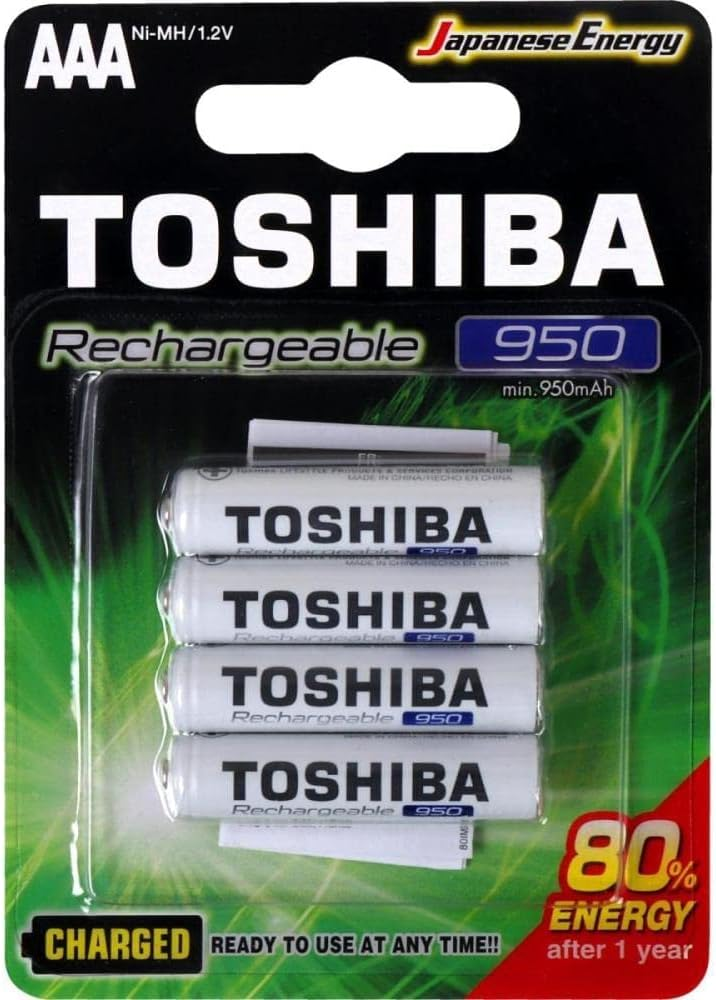 PILHAS TOSHIBA AAA – Pack com 4 Unidades