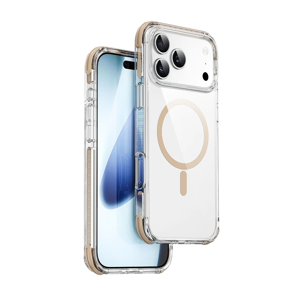 WiWU HCC-203 Hybrid Magnetic Clear Case 3D Armor Triple Layer Shockproof Cover