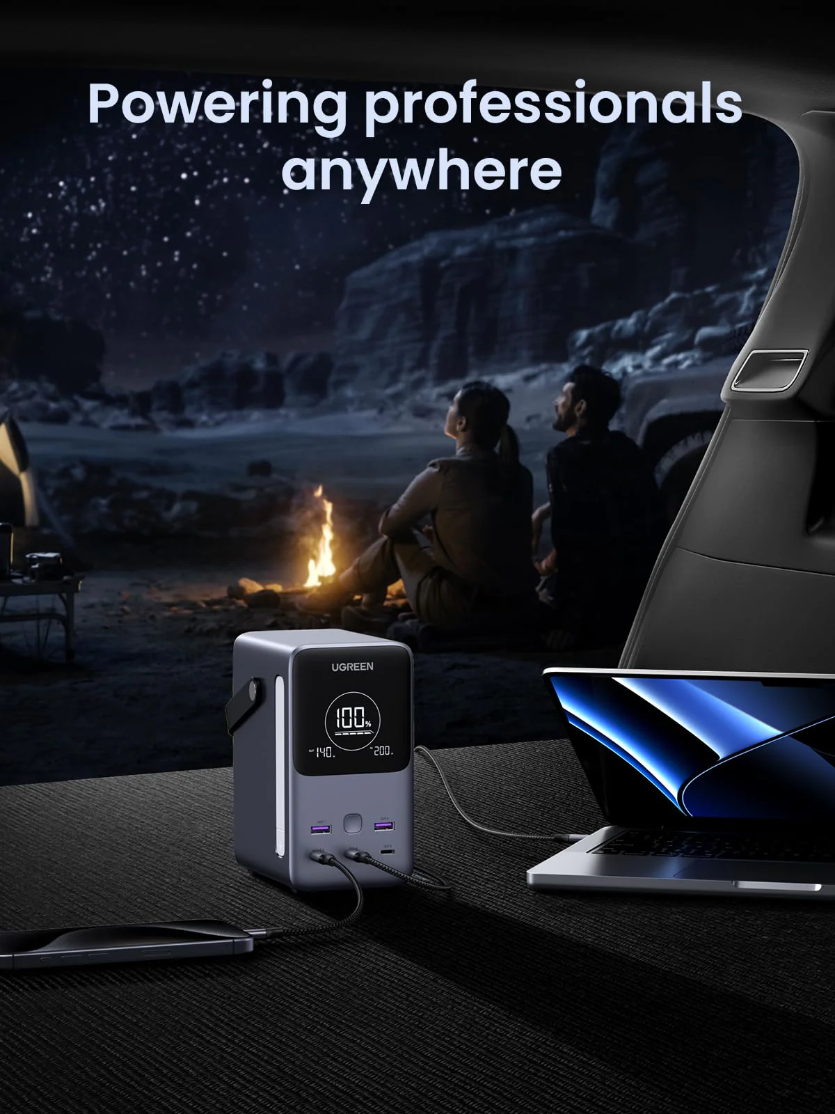 UGREEN 300W 48000mAh Carregador Portátil Power Bank - Image 3