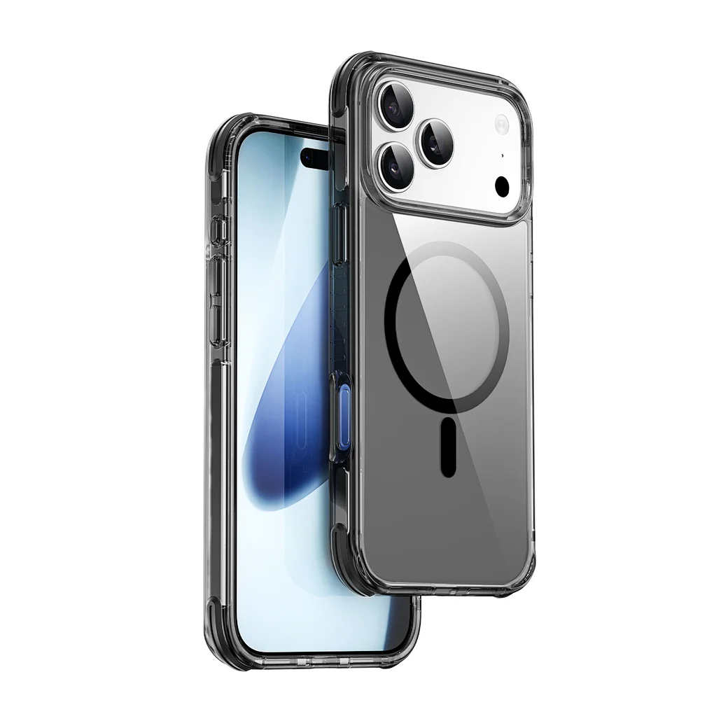 WiWU HCC-203 Hybrid Magnetic Clear Case 3D Armor Triple Layer Shockproof Cover (para iP17 Pro Max 6,9″)