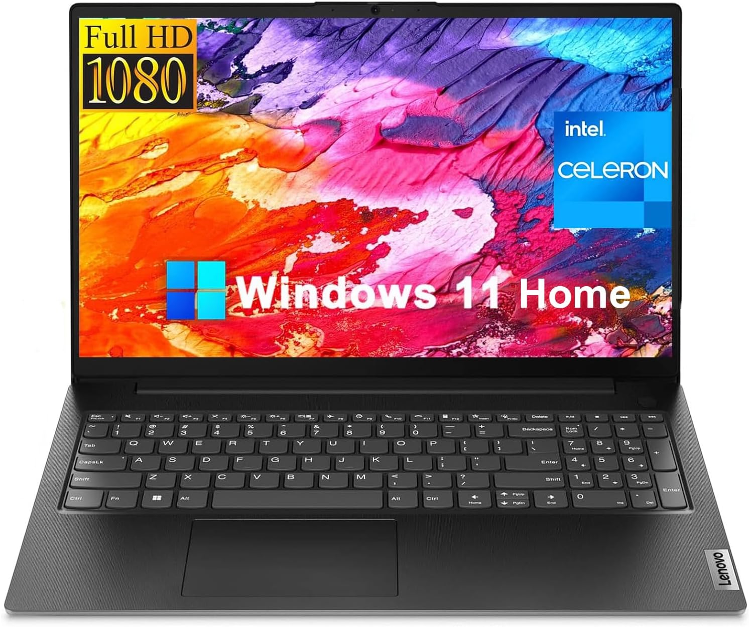 Notebook Lenovo V15 G2 IJL 15,6" Full HD – Intel Celeron N4500, 8GB RAM, SSD 256GB, Windows 11 Home (Preto)