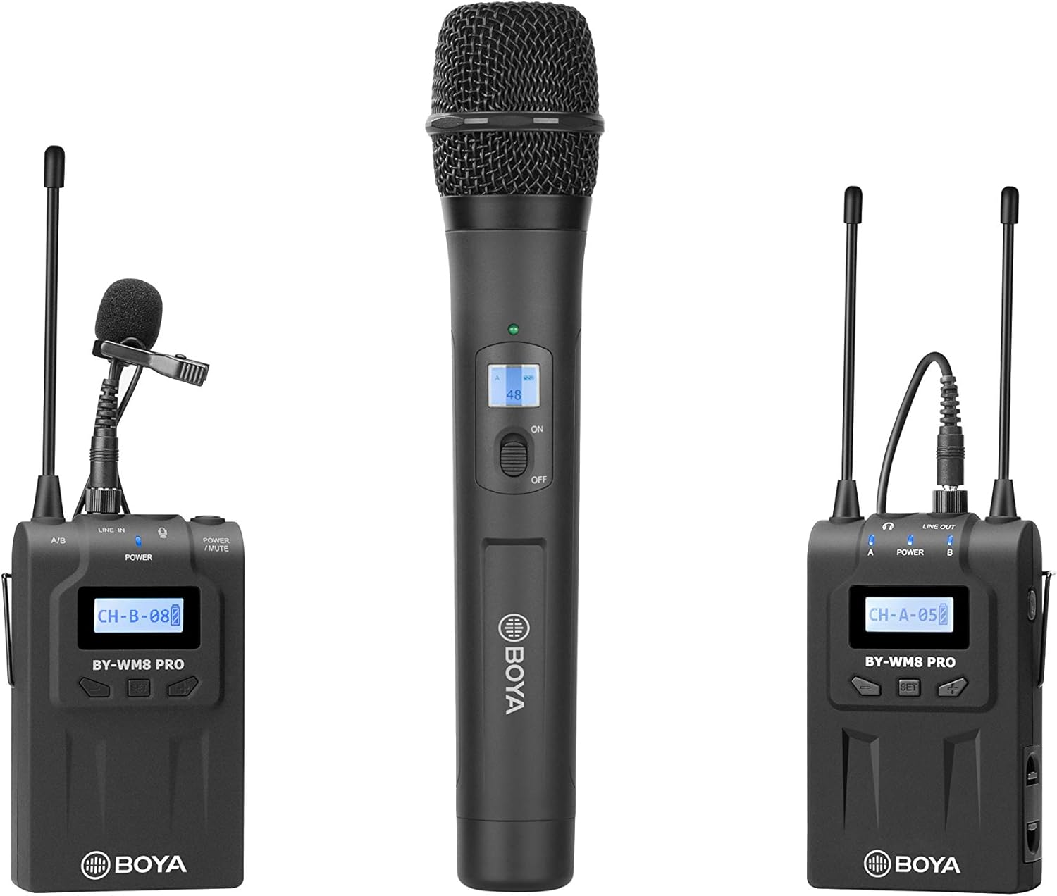 Microfone Sem Fios UHF BOYA BY-WM8 Pro-K4 Dual-Channel - Image 5