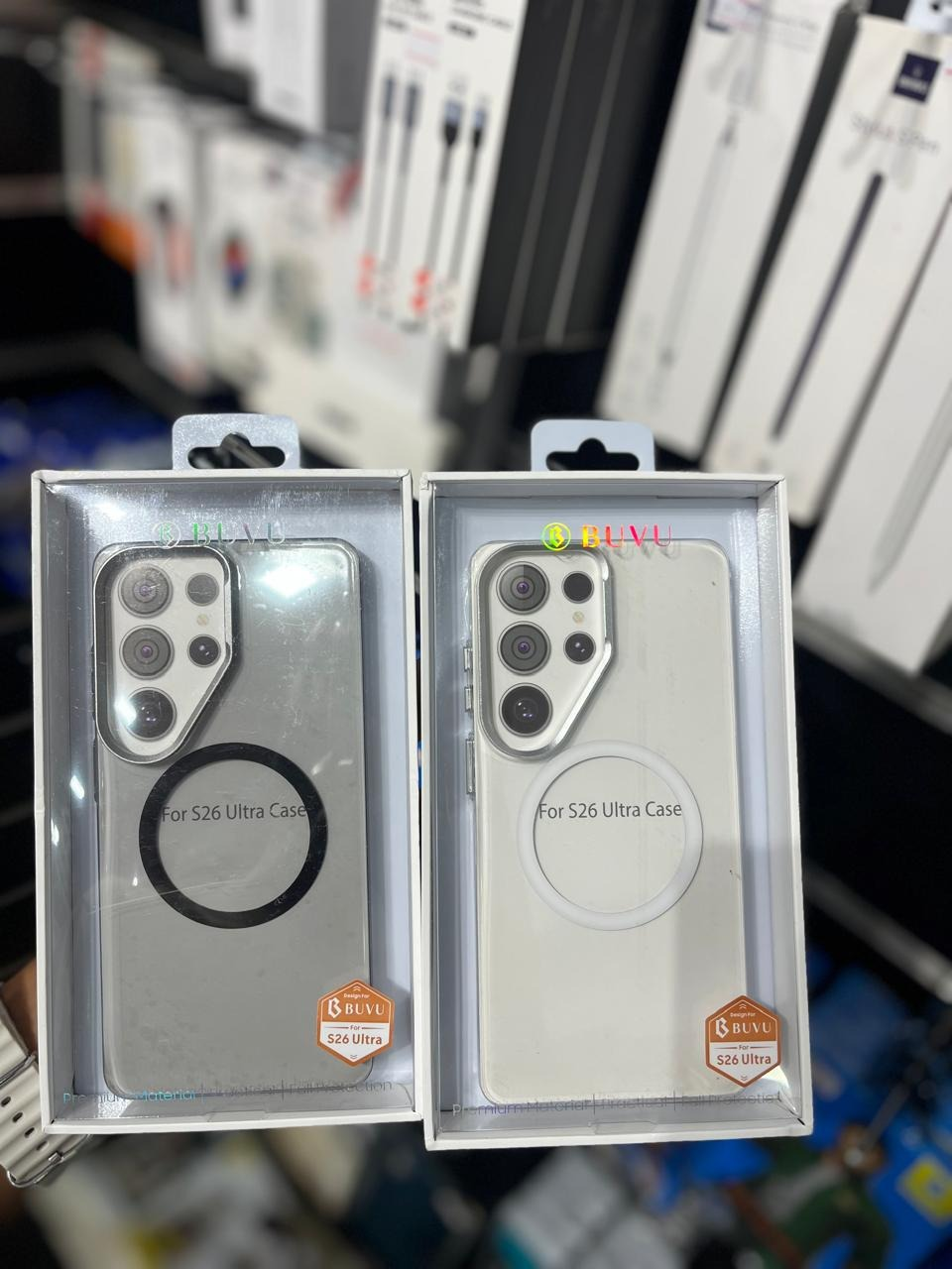 Capa Transparente MagSafe BUVU Crystal – Samsung S26 Ultra